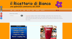 Desktop Screenshot of ilricettariodibianca.com